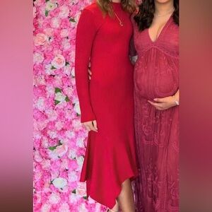 Elegant hot pink Women's Dress